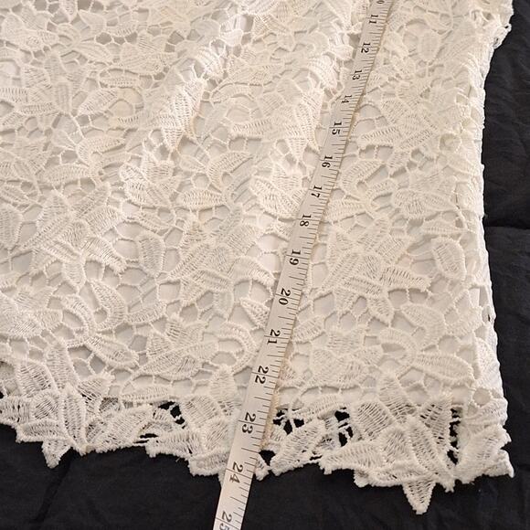 Nanette Lepore Sleeveless Blouse Women's Medium White Lace Coquette Angelcore - Picture 8 of 9